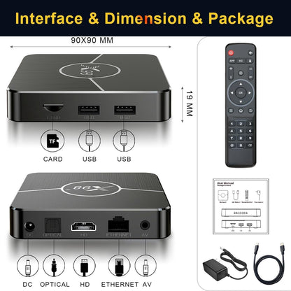 Android 11.0 TV Box, LEFFOT X98Plus 4K Ultra HD Streaming Device for TV with HDR10+, Amlogic S905W2 Quad Core, 4GB RAM + 64GB ROM, 2.4G/5G Dual Band WiFi 5, BT5.0 Home Smart TV Streaming Media Player