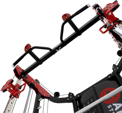 Altas Strength Home Gym Smith Machine with Pulley System Gym Squat Rack Pull Up Bar Upper Body Strength Training Leg Developer Light Commercial Fitness Equipment Included Accessories 3058G