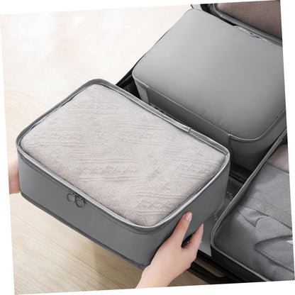 Healeved 1 set Travel Clothes Organizer Packing Bags for Shoes Toiletries Clothing Lightweight Durable Storage Pouches for Organization Grey