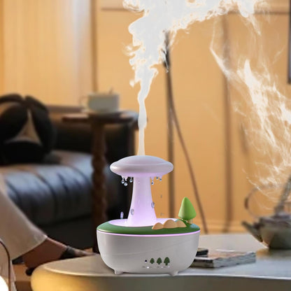 Qianly Raindrop Humidifier Aroma Diffuser 280ml with Colorful Lighting Feature