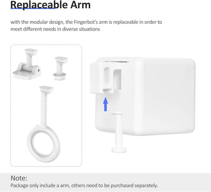 Smart Mini Fingerbot Mini-Controller BT Home Automation Controller for iOS Android Smart Phone No Wiring App or Timer Control Compatible with Alexa Google Home Voice Control Fingerbot II White