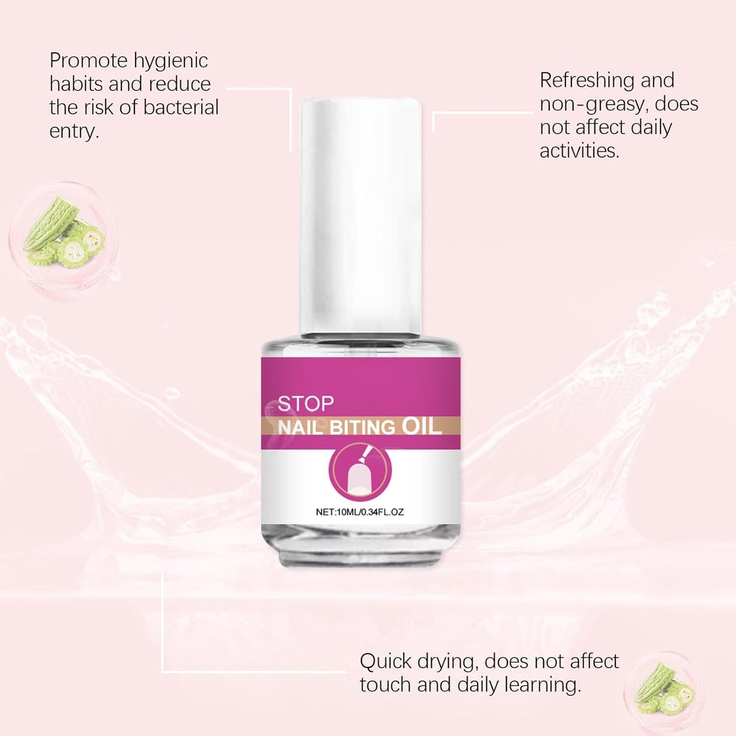 Stop Nail Biting Kids - Anti Nail Biting Nail Oil | Nail Care, Safe & Effective Solution for Nail Biting Prevention, No Bite Nail Polish