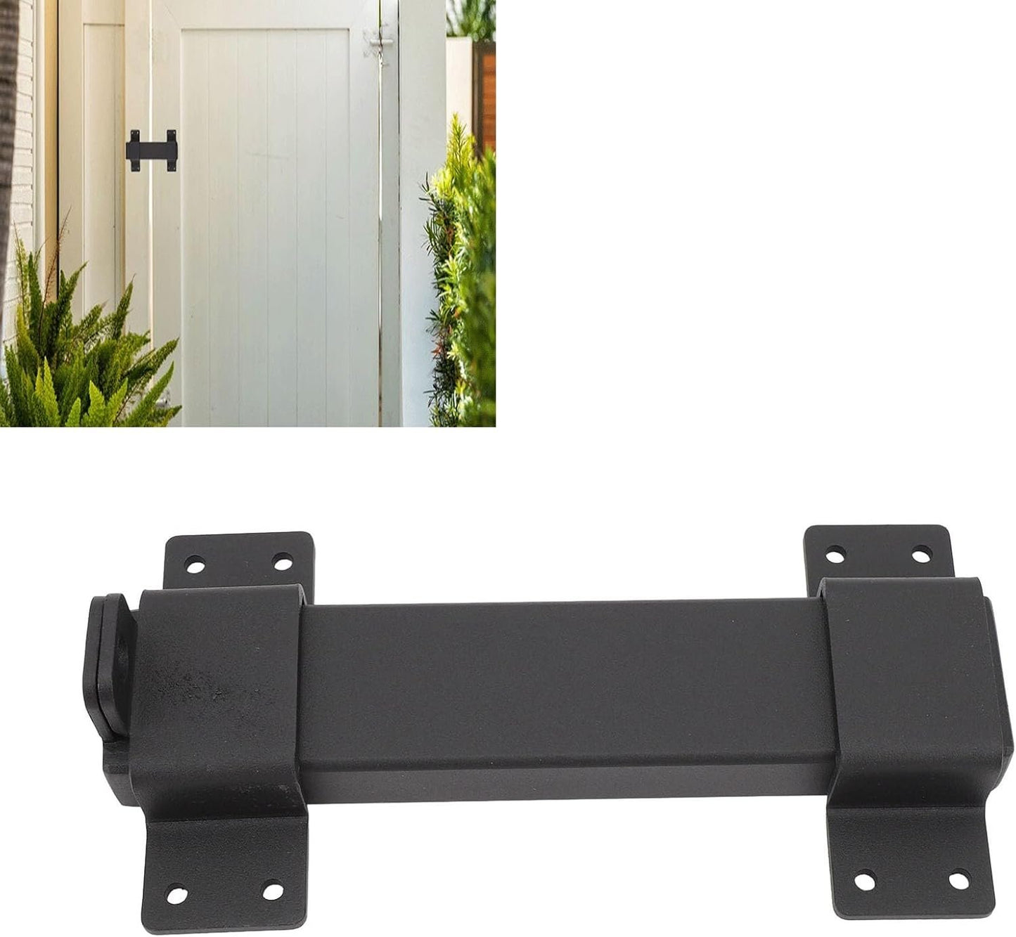 Slide Gate Duty Carbon Acciaio con Foro Non Lucchetto per Porta della Stalla, Recinzione e Sicurezza S