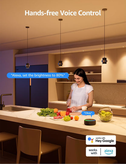 Lepro BG1 GU10 LED Bulbs, Smart Light Bulb RGBCW Dimmable Color Changing, Compatible with Alexa & Google Assistant, AI Voice Control via App, Music Sync, 2.4G WiFi Only, 4 Pack