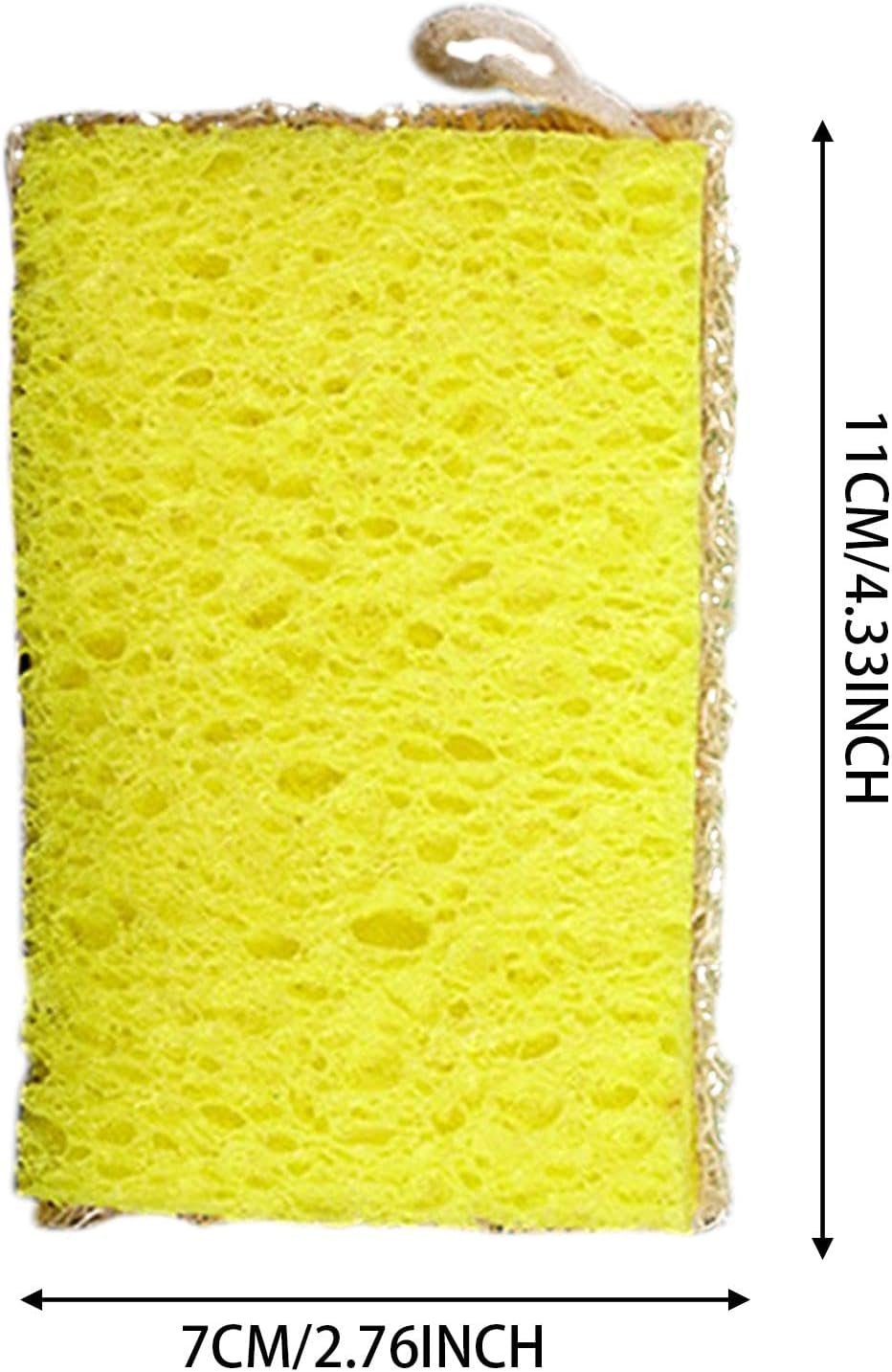 Natural Eco Dishwasher Sponges - Non-Scratch Scrub Sponge | Washing Up Sponges Scrubs | Friendly Sponges For Dishes | Kitchen Scrubbing Sponges | Multipurpose Cleaning Sponge | Reusable Kitchen Sponge