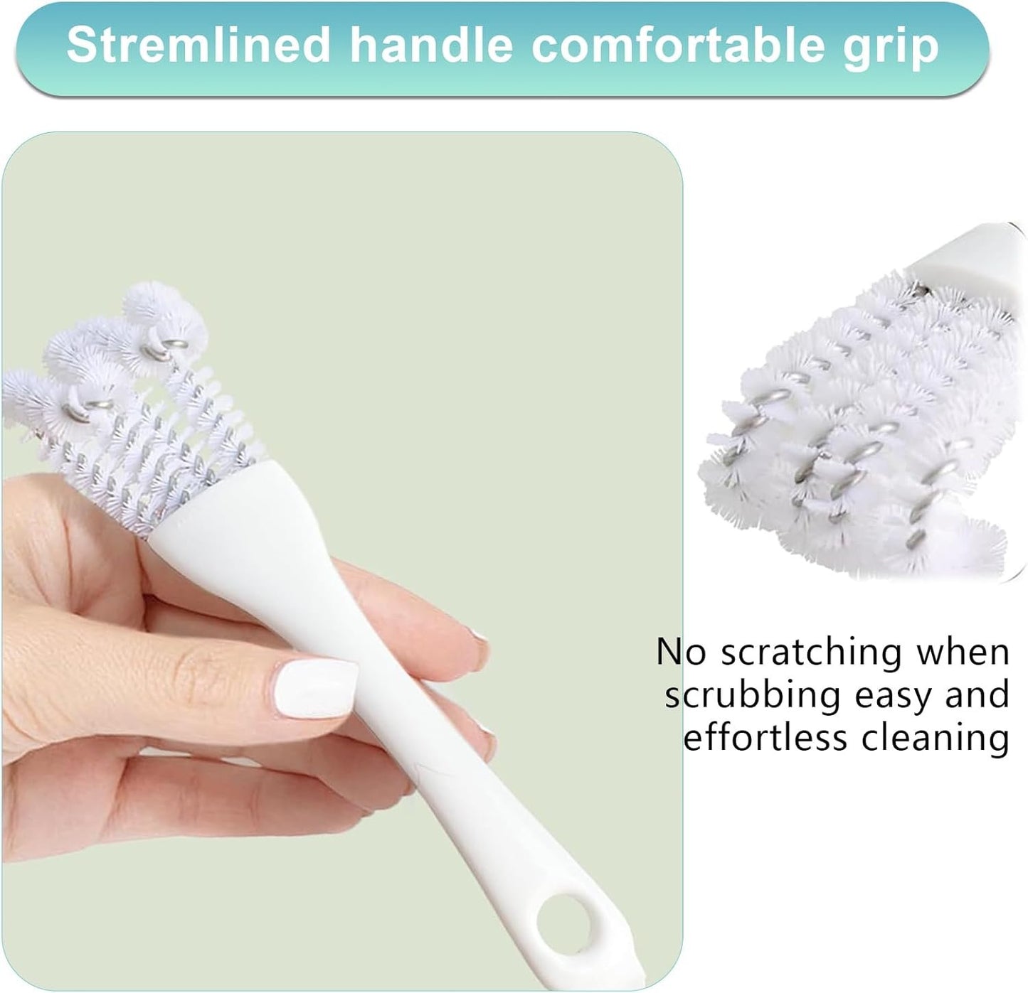 Chaofatchoy 4PCS Bird Cage Cleaner Brush Set - 2-in-1 Long Handle Poop Remover & Scoop for Parrot, Kennel, Aviary Cleaning - Essential Bird Cage Accessories Maintenance Kit