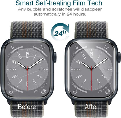 LK 6 Pack Screen Protector for Apple Watch Series SE/6/5/4/SE 2022 40mm, Apple Watch Series 9/8/7 41mm Screen Protector, Max Coverage, Bubble-Free, Anti-Scratch, iWatch 40mm Flexible TPU Clear Film