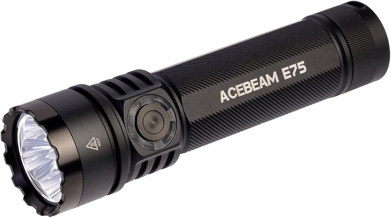 ACEBEAM E75 4500 High Lumens Flashlight with Magnetic Base, Super Bright LED Flashlight Rechargeable, IPX8 Water-Resistant Tactical EDC Flash Light, 26 Days Super Long Lasting for Camping,Everyday Use