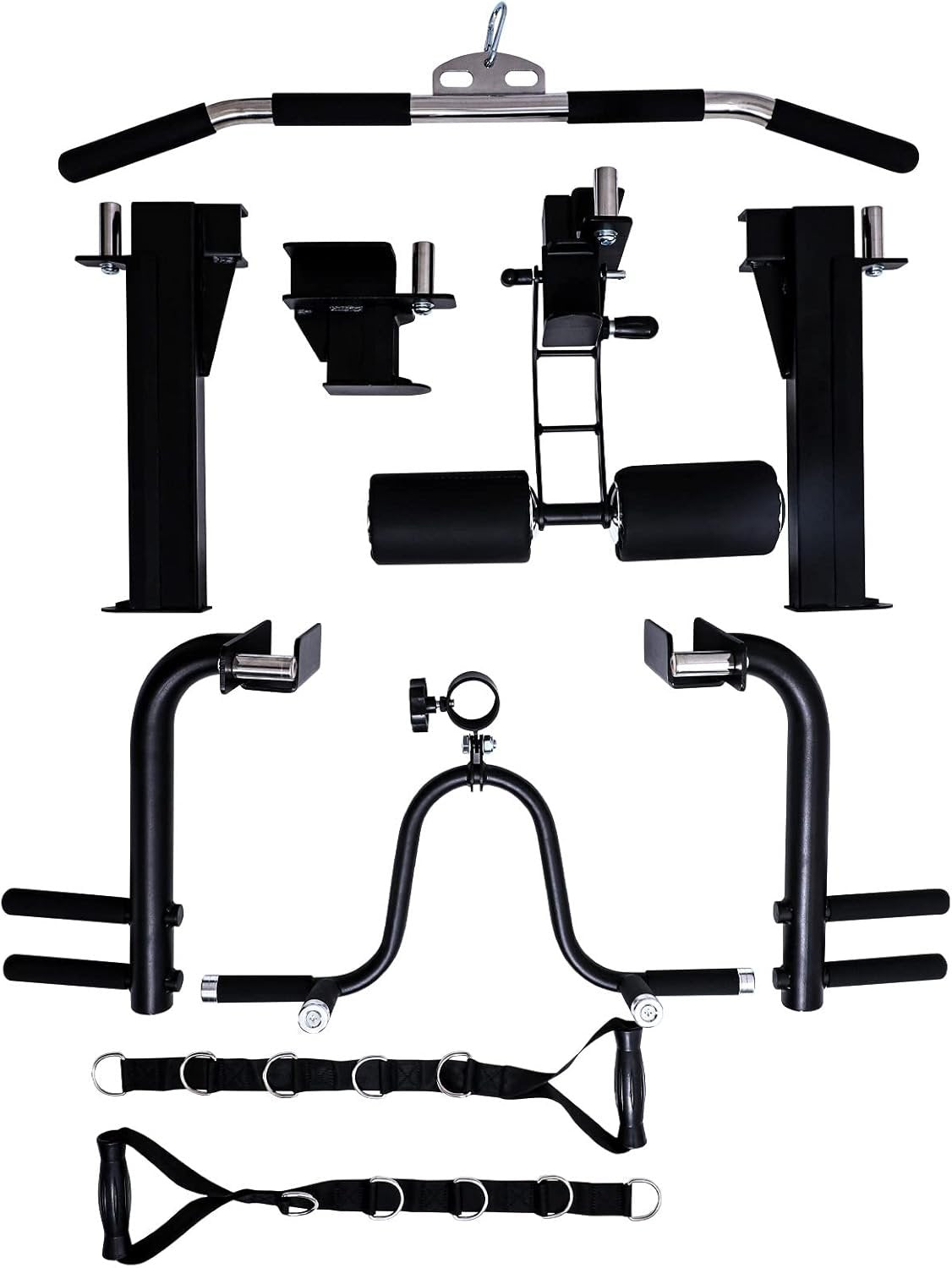 Altas Strength Light Commercial Home Gym Smith Machine with Pulley System Linear Bearing Cage Workout Upper Body Strength Training Equipment Leg Developer Weight Lifting Machine 3059
