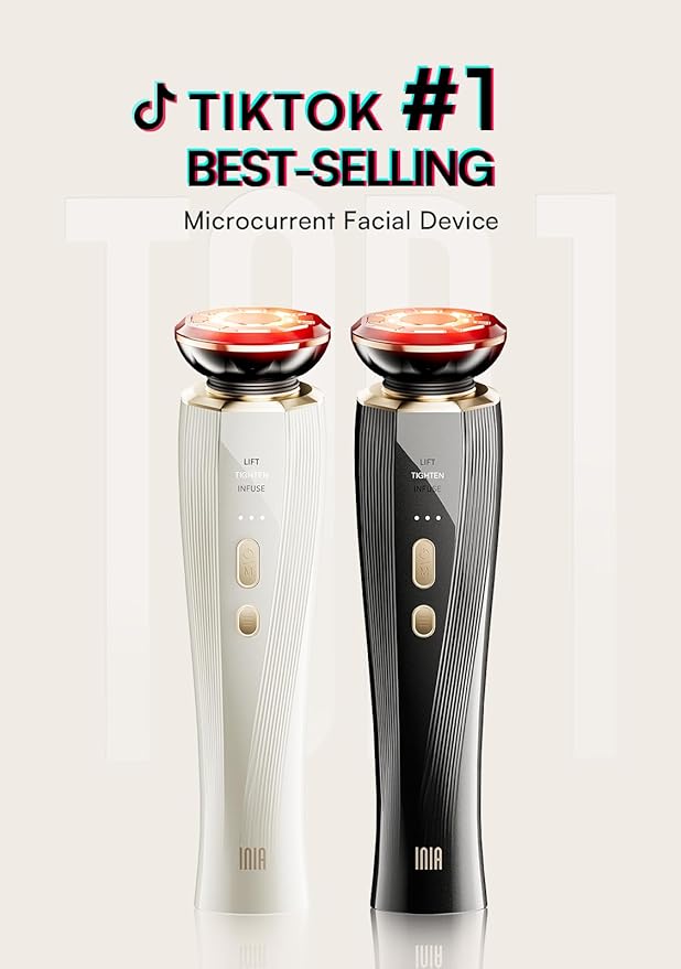 Microcurrent Facial Device, 3-in-1 Facial Massager Red Light Therapy Beauty Device for Face and Neck Skin Rejuvenation Lifting, Tightening, Infusing, Effective Wrinkle and Puffiness Reduction