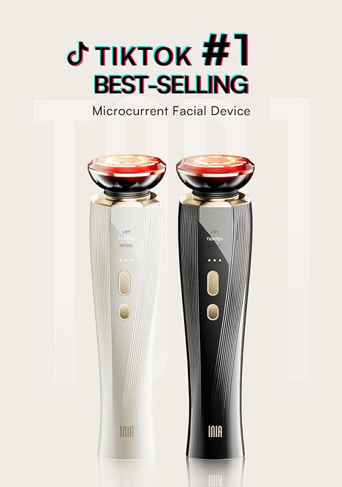 Microcurrent Facial Device, 3-in-1 Facial Massager Red Light Therapy Beauty Device for Face and Neck Skin Rejuvenation Lifting, Tightening, Infusing, Effective Wrinkle and Puffiness Reduction
