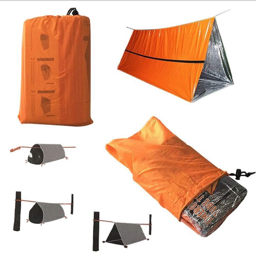 Ultralight Survival Tent 2 Person Emergency Shelter Tube Tent for Hiking, Camping, Outdoor Survival Kits
