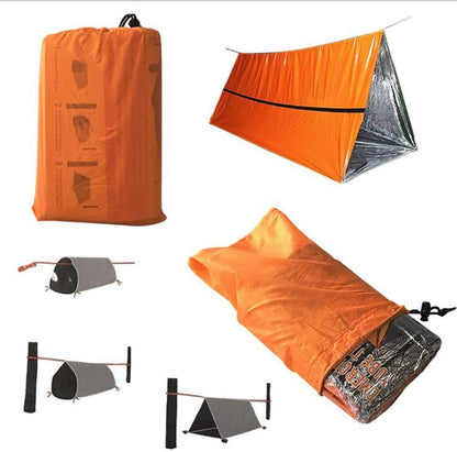 Ultralight Survival Tent 2 Person Emergency Shelter Tube Tent for Hiking, Camping, Outdoor Survival Kits