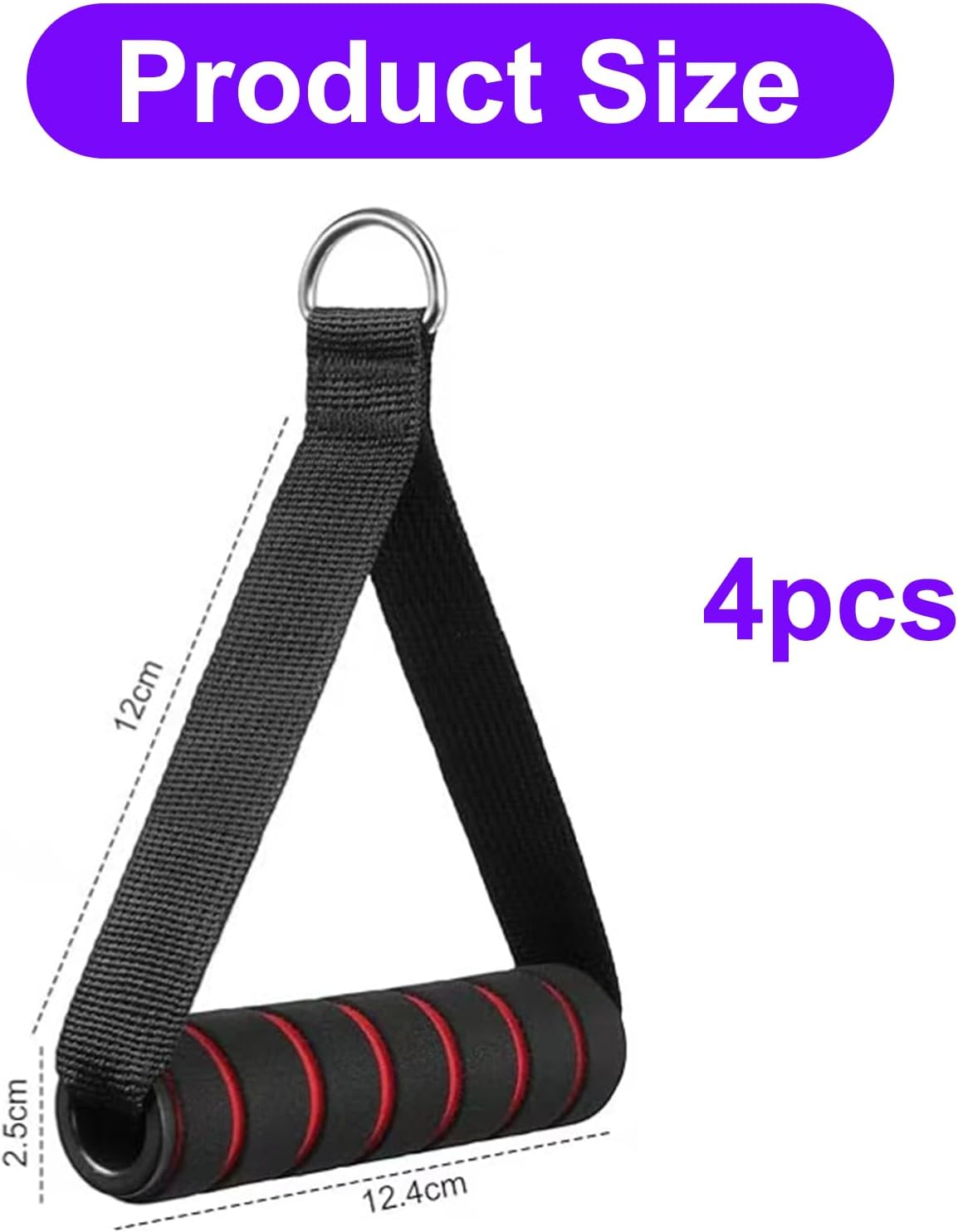Gym Accessories, Double D Ring LAT Pulldown Attachment,Cable Machine, for Gym Rope Machine Handle Replacement Accessories, Heavy Duty Exercise Clips for Home Gym Equipment
