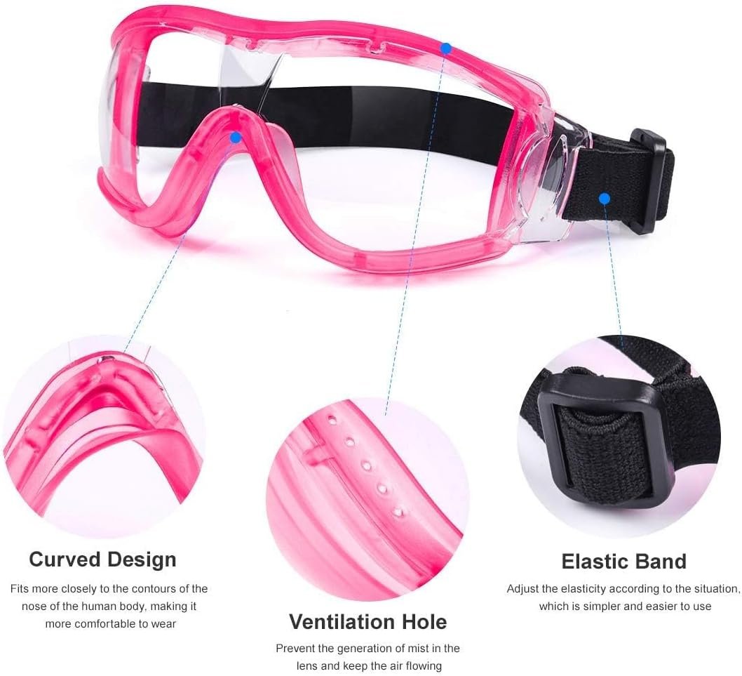 Child Safety Glasses Kids Protective Goggles Science Experiment Lab Eye Protection Ballistic Resistant Lens Anti-Fog