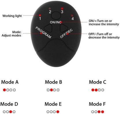 SHENGMI ABS Stimulator Buttocks/Hips Trainer Muscle Toner 6 Modes Smart Fitness Training Gear Home Office Ab Workout Equipment Machine