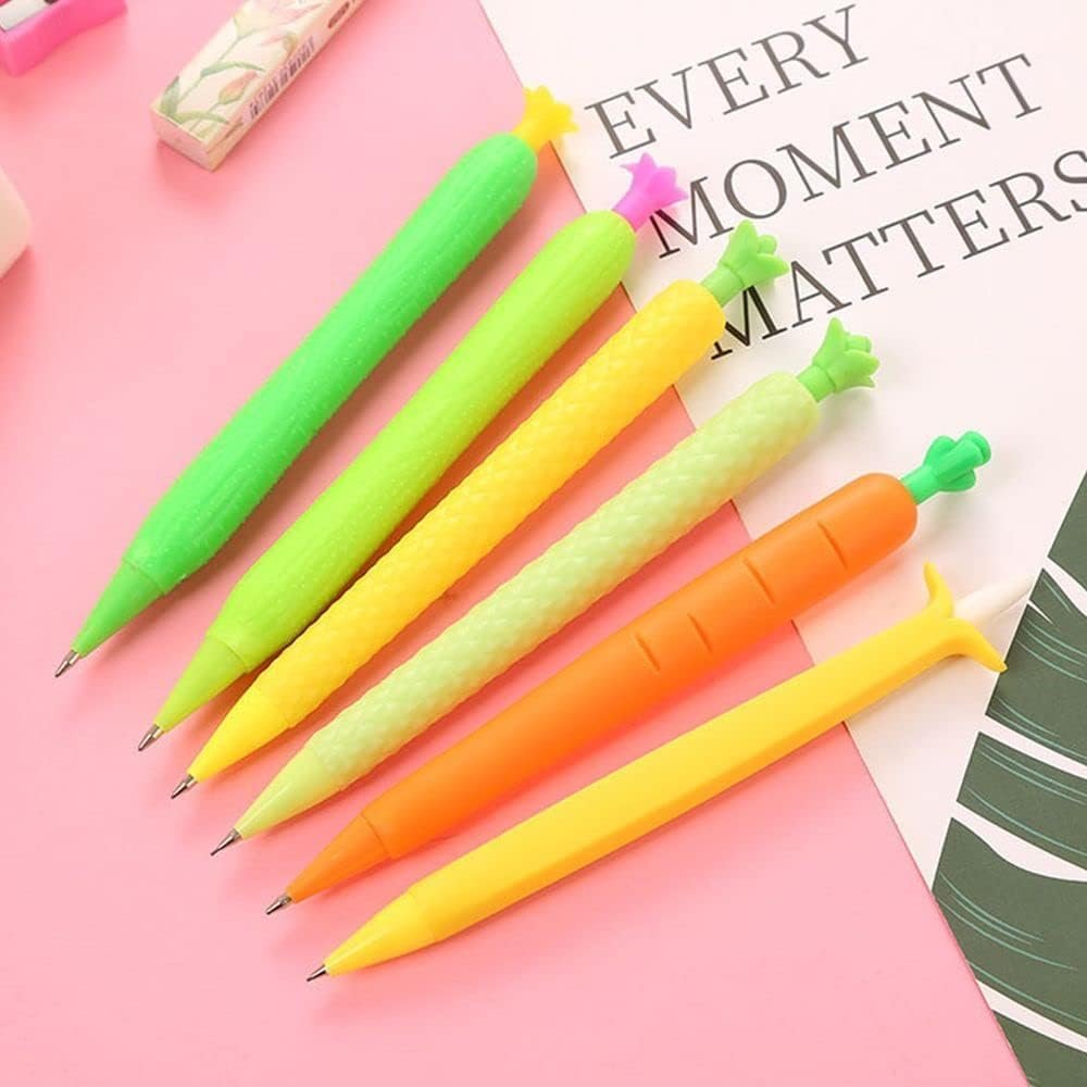 Galyacht 1Pcs Yellow Banana Kawaii Mechanical Pencils, Retractable Press Pens Creative Automatic Pens, School Stationery Writing Supplies Mechanical Pencils