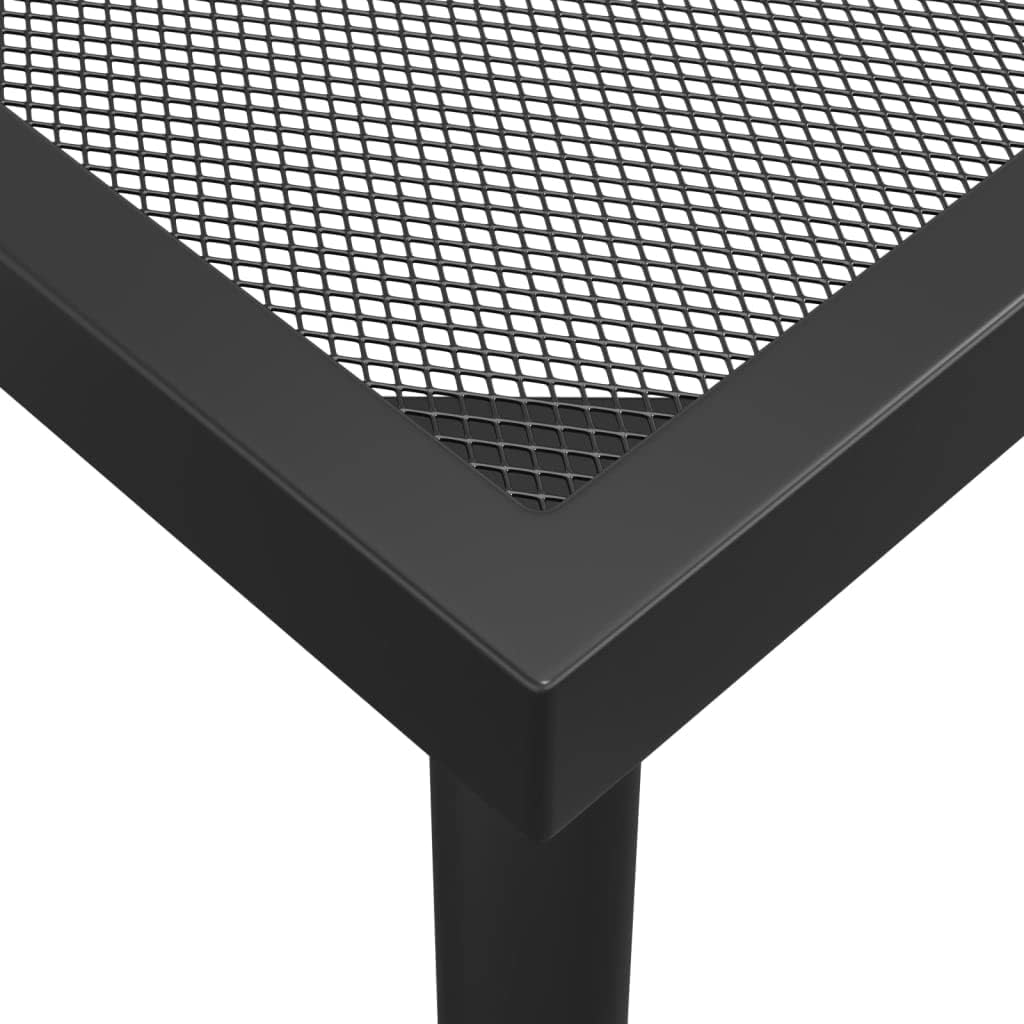 'vidaXL Modern Steel Mesh Garden Table in Anthracite - Outdoor Patio Dining Table with Multi-Functional Tabletop and Elegant Legs - 110x80x72 cm