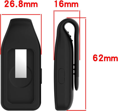 Disscool Universal Clip Buckle Compatible with Huawei Band 10/9/8 Secure Anti-Slip Replacement Wristband Sport Strap, Soft Durable Silicone Material Clip for Swimming Running(Black)