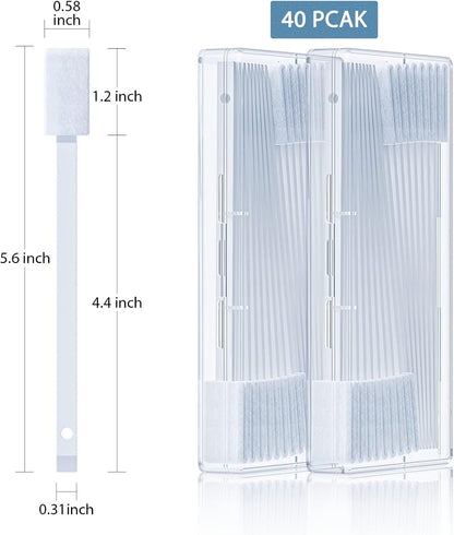 40Pcs Disposable Crevice Cleaning Brushes for Small Spaces, Detail Gaps Scrub Cleaner Brush Set for Toilet Bowl Corner, Household Cleaning Tool Supplies for Window Track, Door Grooves, Vent Fan