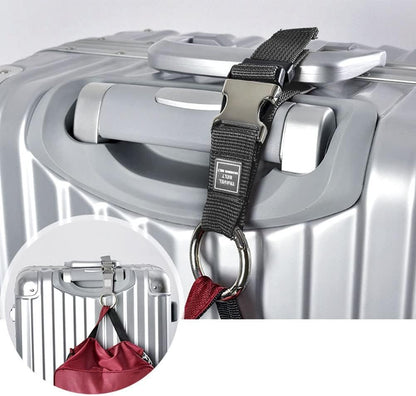 Add-A-Bag Luggage Strap Jacket Gripper, Luggage Straps Baggage Suitcase Belts Travel Accessories - Make Your Hands Free, Easy to Carry Your Extra Bags, Black