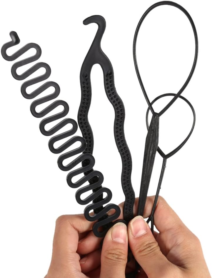 Hair Bun Maker Design Styling Tools DIY Accessories Hair Accessories - Hairdress Modelling Tool Kit Set Magic Simple Fast Spiral Braids Tool for Girls