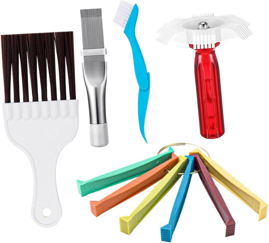 TINEASUR 1Set Air Conditioner Fin Combs Condenser Brushes Radiator Cleaners for Fin Combing Essential Tools for Maintenance and Cleaning