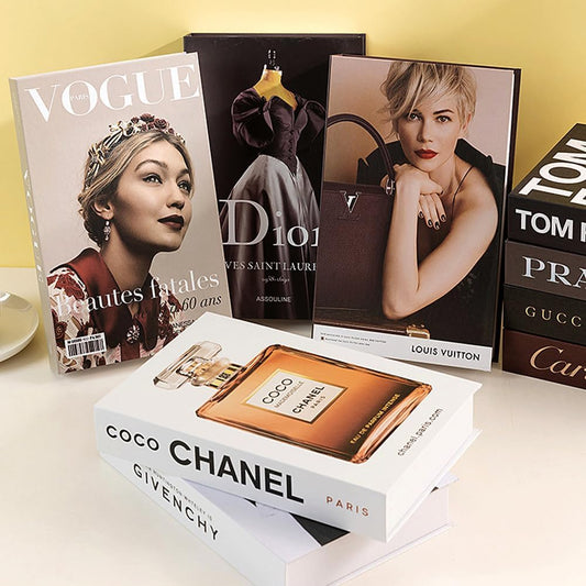 Decorative Books for Home Decor,Set of 4 Stylish Fake Books of Room Books Decor Aesthetic,for Coffee Table Decor,Living Room, Table, Shelf Decor,Modern Hardcover Stacked Display Books