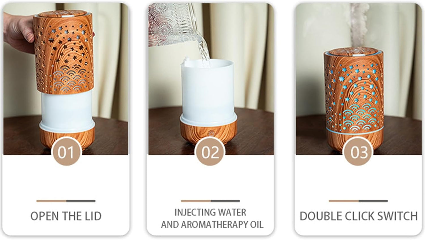 Oil Diffuser - Aromatherapy Scented Humidifier | Diffusers for Oils | Scent Diffuser | Aroma Humidifier Purifier | 4-in-1 Smart Portable Fragrance Diffuser Device for Dormitory