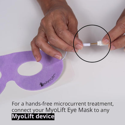 myolift 7E Wellness Conductive Eye Facial Mask Microcurrent Machine - Skin Care Tools for Microcurrent Facial Device - Instant Face Lift, Anti Aging, and Skin Tightening - Up to 10-12 Uses