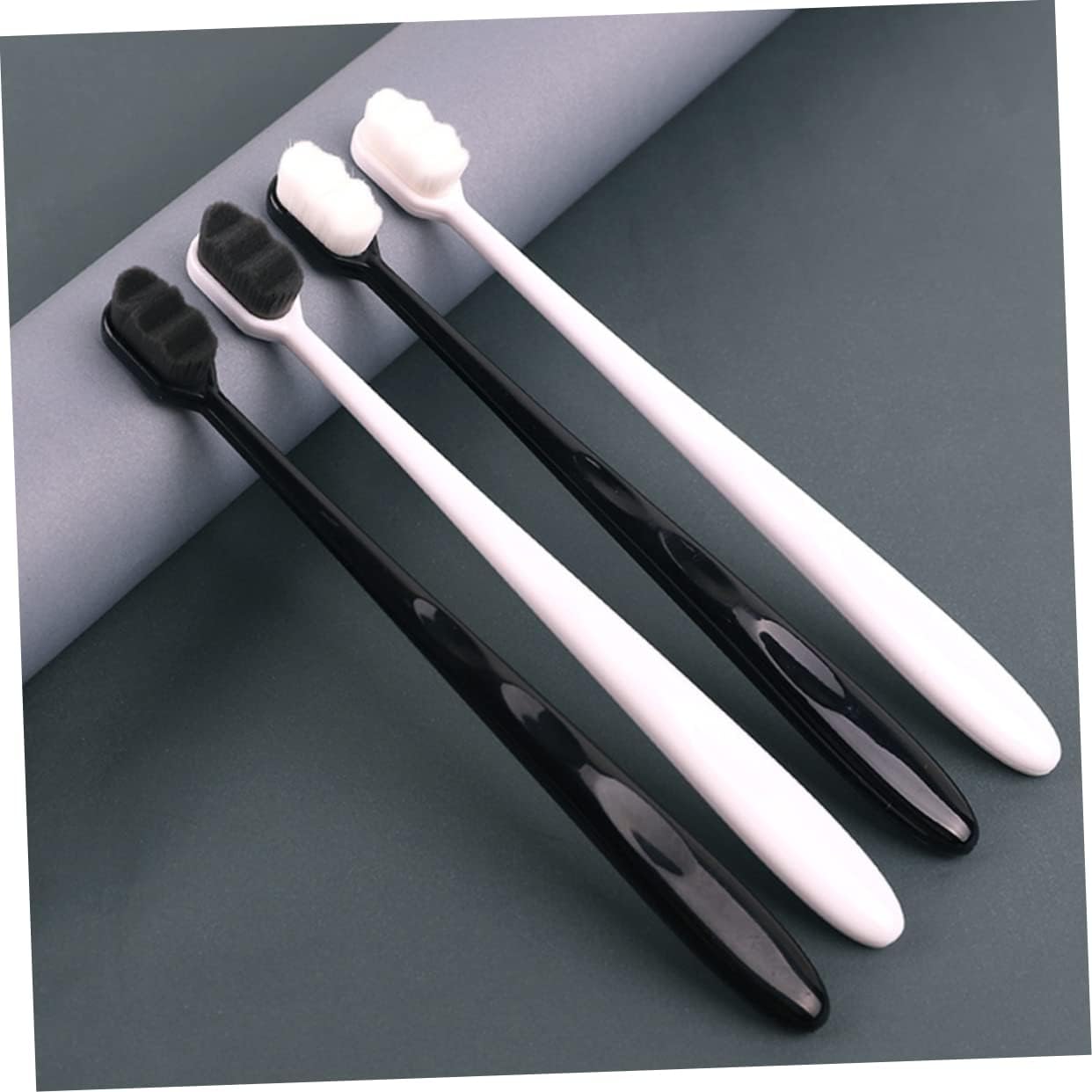 Baluue Micro-nano Soft Bristle Toothbrush Oral Care Tool White Hair White Handle Ergonomic Design