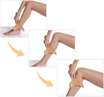 CGTOLOS Wooden Lymphatic Drainage Tool Massage Paddle Professional Gua Sha Soft Tissue Body Sculpting Anti-Cellulite Muscle Release for Women for Men
