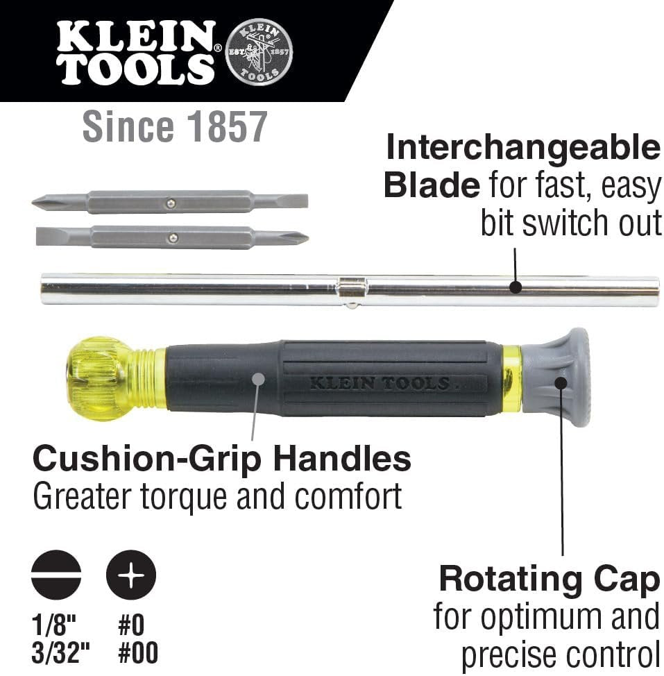 Multi Bit Electronics Screwdriver 4 in 1 Phillip Slotted Bit