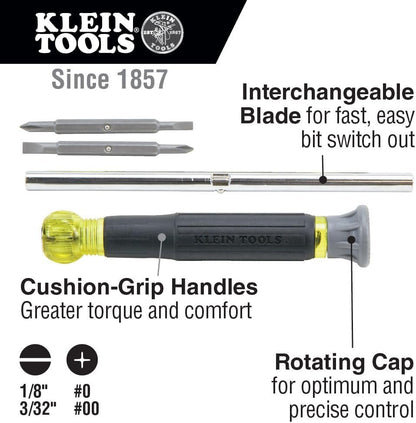 Multi Bit Electronics Screwdriver 4 in 1 Phillip Slotted Bit
