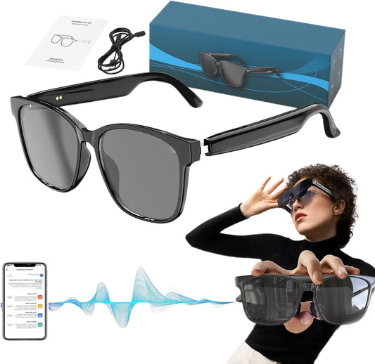 Novalens Glasses Translate, Real-Time Ai Translator for 144+ Languages, Andarex Translation Glasses, Open-Ear HD Audio, Smart Glasses for Travel Meeting Trade Business (Black)