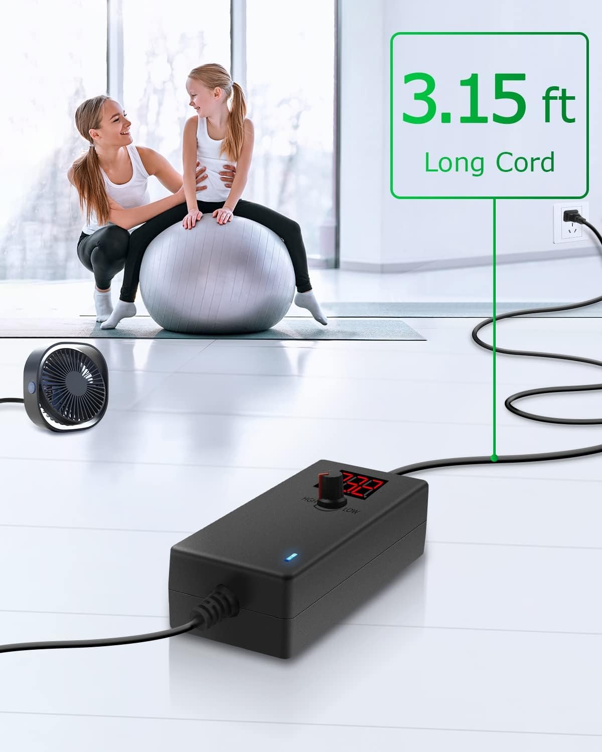 Arkare 36W Universal AC Adapter 12V 3A Variable Power Supply Adapter AC 100-240V to DC 3V 5V 4.5V 6V 9V 12V 3A 2A 1.5A 1A 0.5A Adjustable Switching Multi Voltage Power with 15 Tips+ Polarity Converter