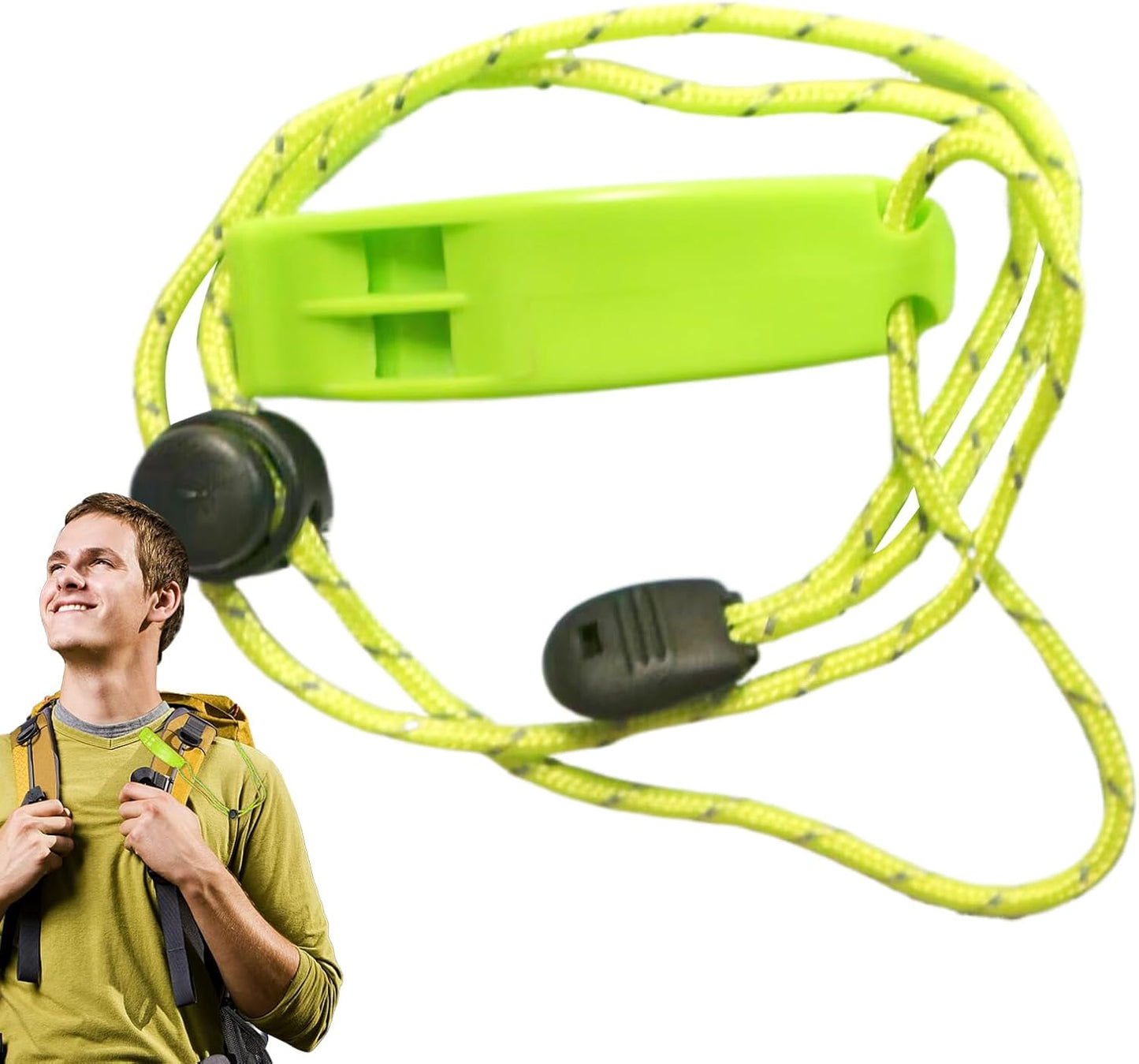 Uoqpty Camping Whistle | Safety Whistles - 120+ Db Loudness Adjustable Lanyard Hiking Tool Survival Gear for Backpacking Boating School Lifeguard Coaching