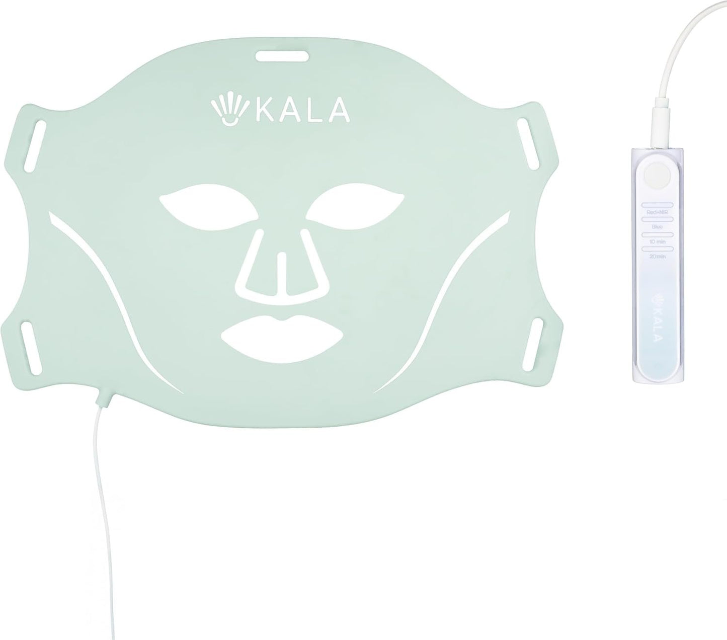 Kala Red Light Face Mask | Promotes Healthier, Younger-Looking Skin | Reduces Fine Lines & Wrinkles | Multi Wavelength Technology (Red/NIR/Blue) | Touch-Sensitive Switch