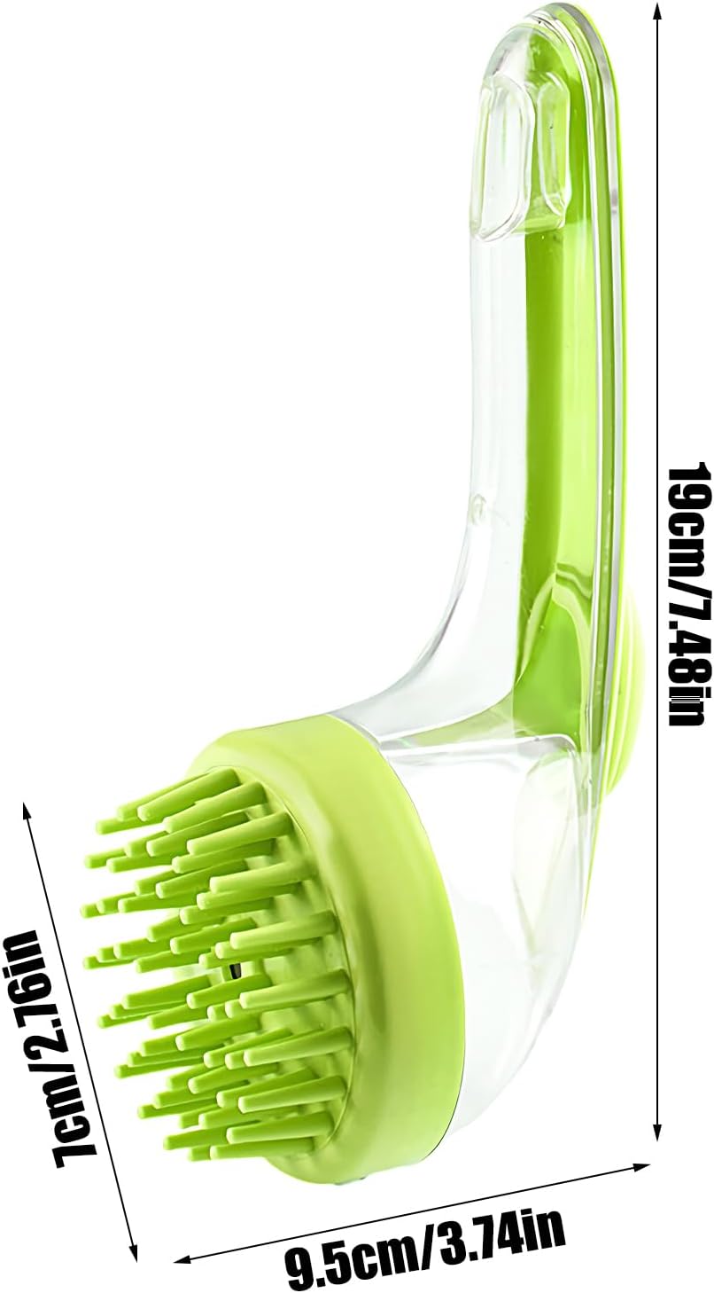 Dog Bath Brush | Dog Grooming Massage Brush with Shampoo Dispenser,Reusable Silicone Bristle Grooming Tool Cat Comb Shower Accessories for Long Short Hair Puppy Kitten