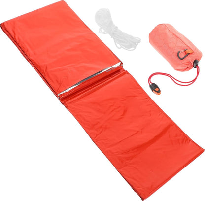 Parliky 1 Set Survival Warm Tent with Emergency Blanket Portable Windproof Sleeping Tent for Outdoor Camping Hiking and Emergency Preparedness Essential Survival Gear