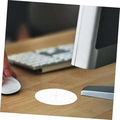 TEHAUX 3Pcs Desktop Wire Hole Plug Round Cable Hole Covers for Cable Management Durable Plastic Design for Office and Home Desks Tidy Up Your Workspace with Stylish Wire