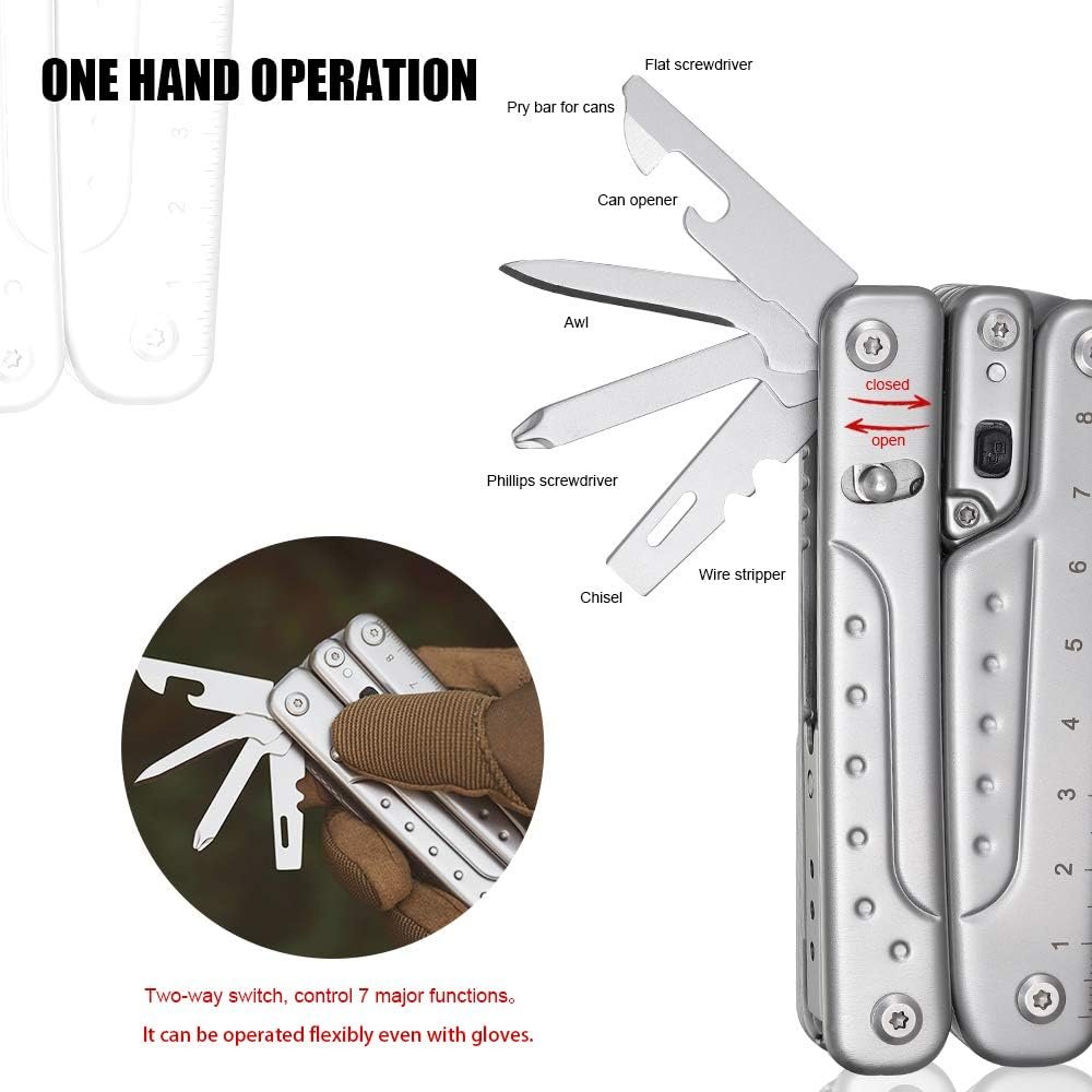 ROXON S802 Phantom Multi Tool Pliers and Scissors with Replaceable Knife and Wire Cutters
