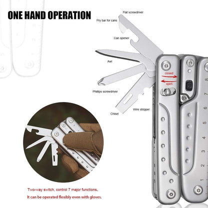 ROXON S802 Phantom Multi Tool Pliers and Scissors with Replaceable Knife and Wire Cutters