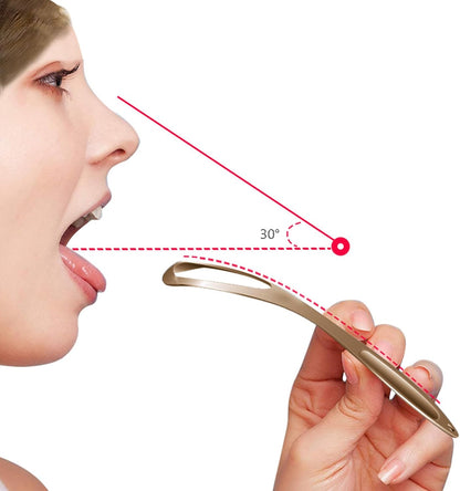 Tongue Scraper, Stainless Steel Oral Care Tool, Fan-Shaped Design, Improve Oral Hygiene, Daily Cleaning, for Family Adults, Breath, Removal