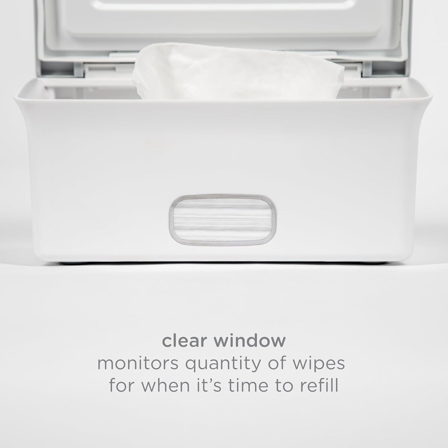 Ubbi Baby Wipes Dispenser with Weighted Plate and Secure Seal, Nursery and Baby Registry Essential to Keep Wipes Fresh, Open Water