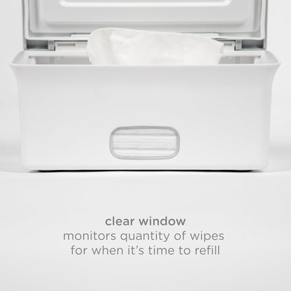 Ubbi Baby Wipes Dispenser with Weighted Plate and Secure Seal, Nursery and Baby Registry Essential to Keep Wipes Fresh, Open Water