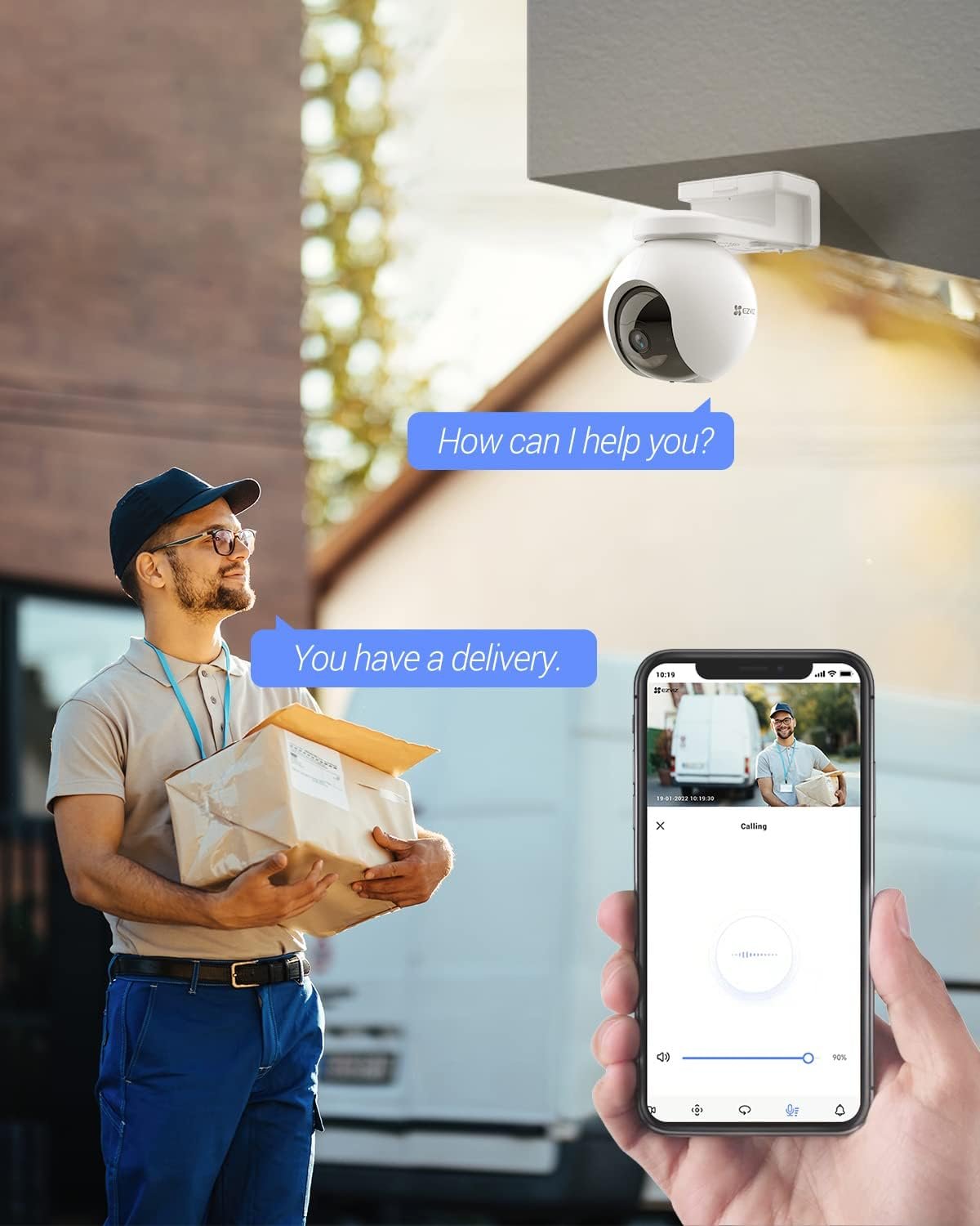 EZVIZ 2K Outdoor Security Camera Wireless, Solar Security Camera, 360 PT WiFi Camera, 210 Days Battery Life, 15M Color Night Vision, 2-Way Talk, AI Human Detection, Waterproof (CB8 3MP)