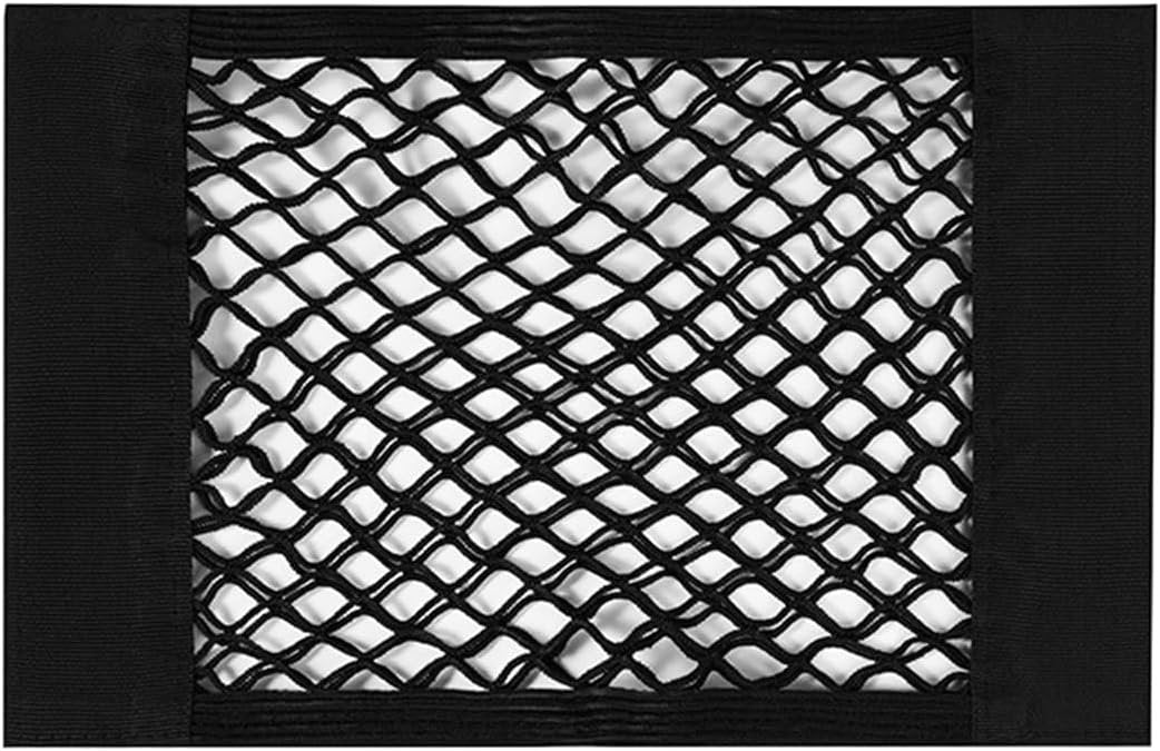 2Pcs NUZAMAS 40x25cm Universal Mesh Cargo Net Car Rear Trunk Elastic String Storage Net Interior Organizers Mesh Bag Organizer Pouch Bag for Car Trunk Storage