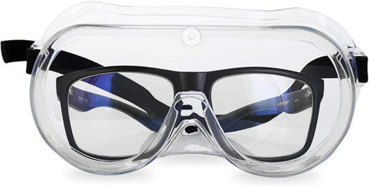 Powerlap Pro Large Clear Safety Goggles Soft Tough Bendable ProGear | Safety Glasses Impact Resistant | Protective Glasses Shooting Glasses Eye Protection Eye Shield Protective Eyewear Goggle
