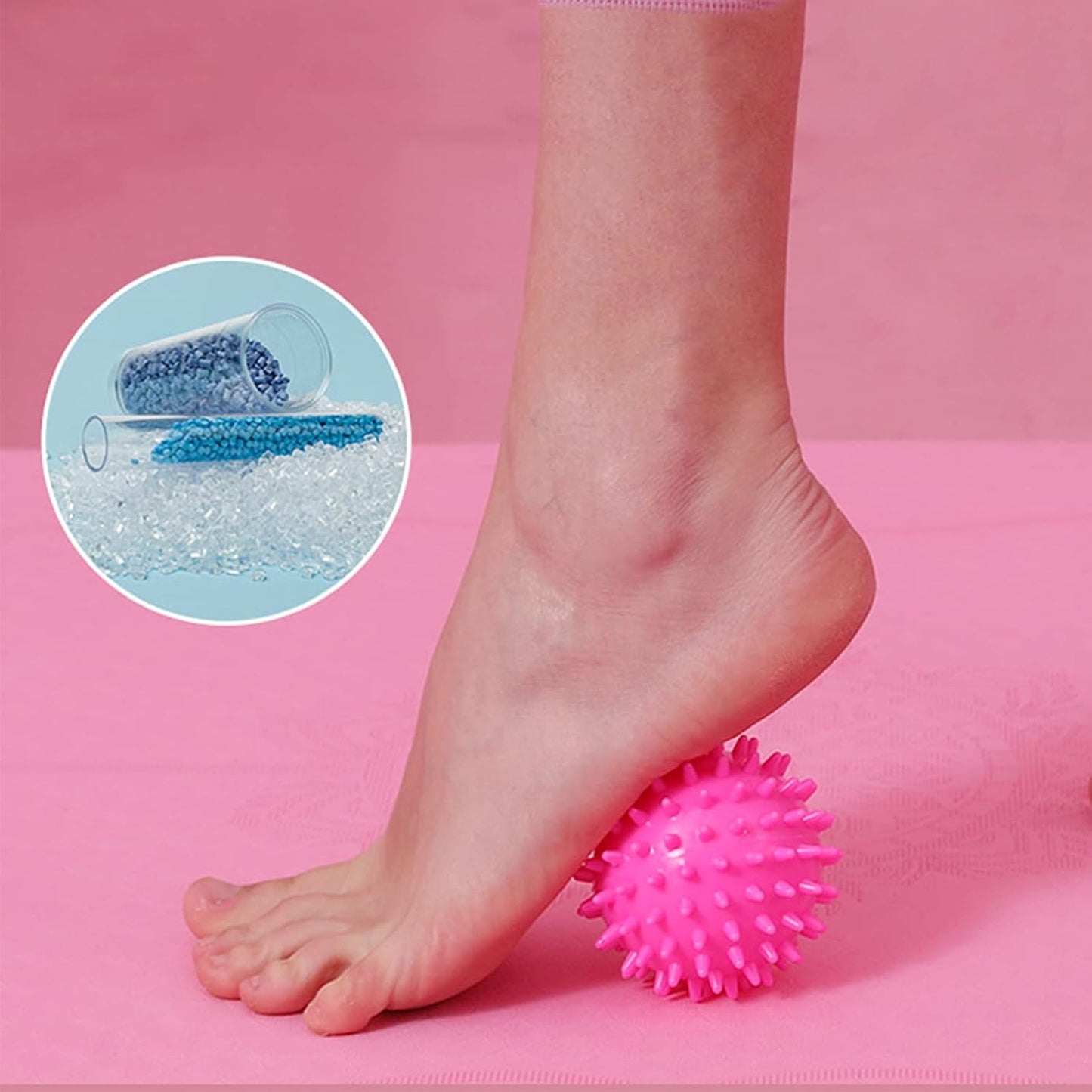 2 Hedgehog Balls, 7 cm, Massage Ball for Sports to Relieve Stress Perfect for Muscle Recovery, Back, Legs, Feet, Hands